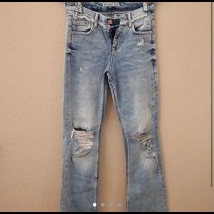 zara bootleg cut jeans